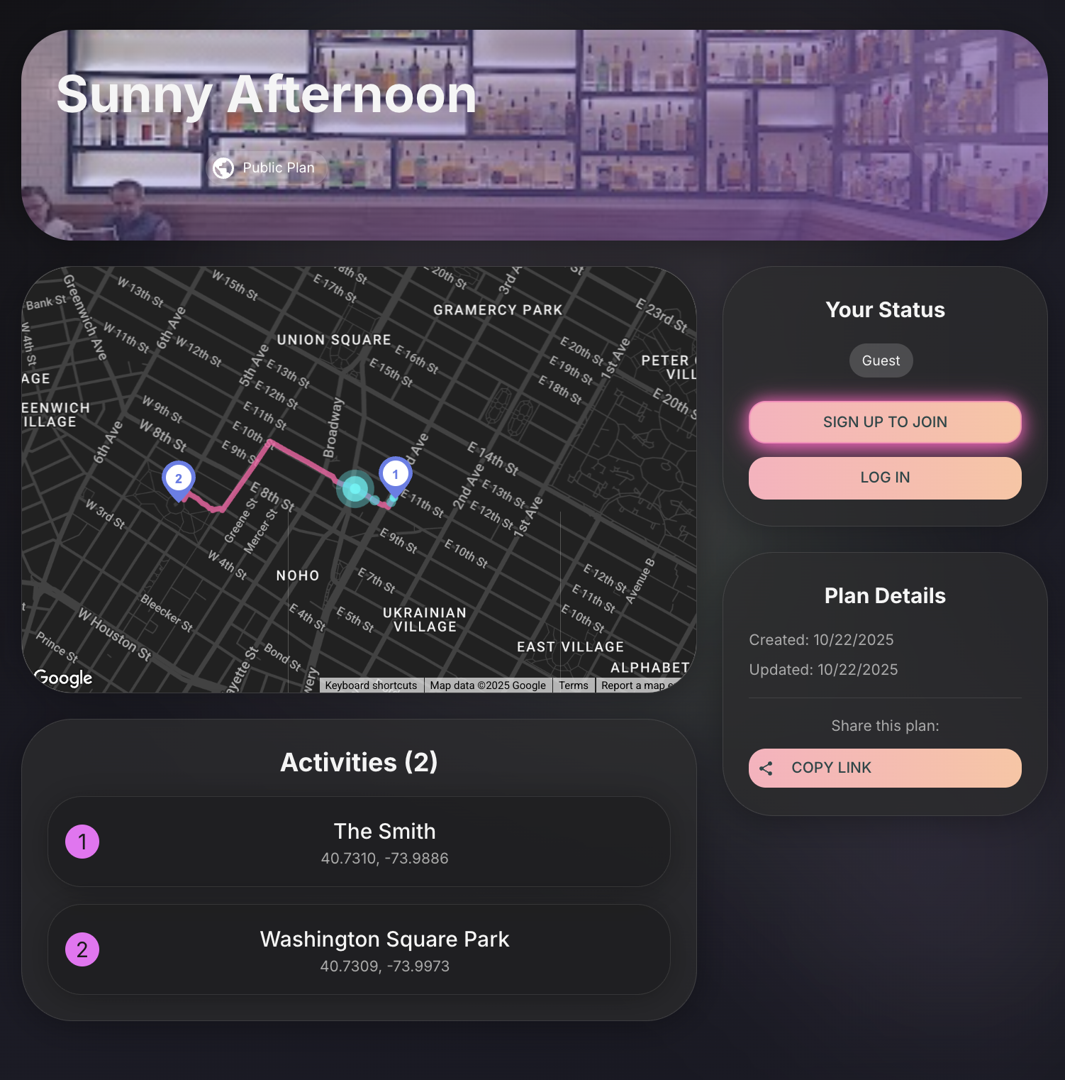 Mindara Share Interface